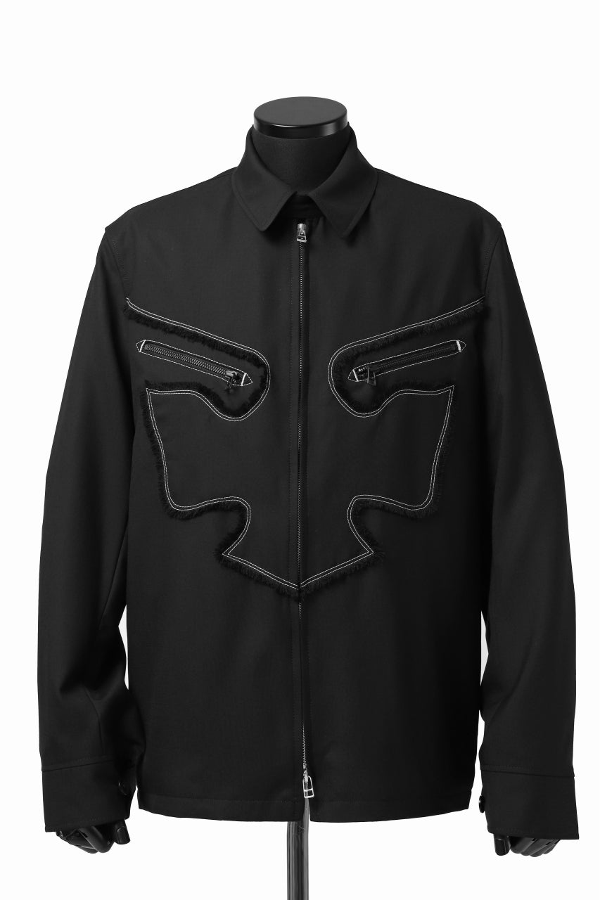 Load image into Gallery viewer, Y&#39;s BANG ON! No.118 WESTERN STYLE WOOL TROPICAL TOPPER BLOUSON (BLACK) ※