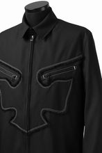 Load image into Gallery viewer, Y&#39;s BANG ON! No.118 WESTERN STYLE WOOL TROPICAL TOPPER BLOUSON (BLACK) ※