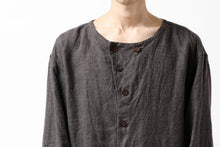 YUTA MATSUOKA exclusive round neck shirt / brushed linen canvas 