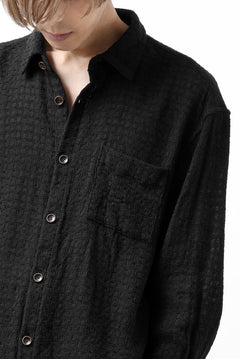 Load image into Gallery viewer, YUTA MATSUOKA plain shirt / dobby check (black)