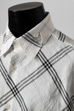 画像をギャラリービューアに読み込む, Y&#39;s BANG ON! No.143 HOLLOW COLLAR SHIRT / DIAGONAL PLAID (OFF WHITE)