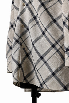 画像をギャラリービューアに読み込む, Y&#39;s BANG ON! No.144 HOLLOW COLLAR SHIRT / DIAGONAL PLAID (BEIGE)