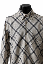 画像をギャラリービューアに読み込む, Y&#39;s BANG ON! No.144 HOLLOW COLLAR SHIRT / DIAGONAL PLAID (BEIGE)