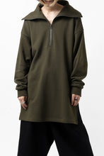 Load image into Gallery viewer, Y&#39;s HALF ZIP PULLOVER SWEAT TOPS / SOFT URAKE JERSEY (KHAKI)