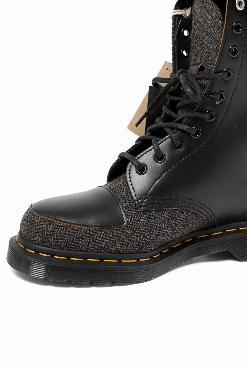 Y's x Dr. Martens 10-EYES BACK ZIP BOOTS / MOON FABRIC (BLACK)の 