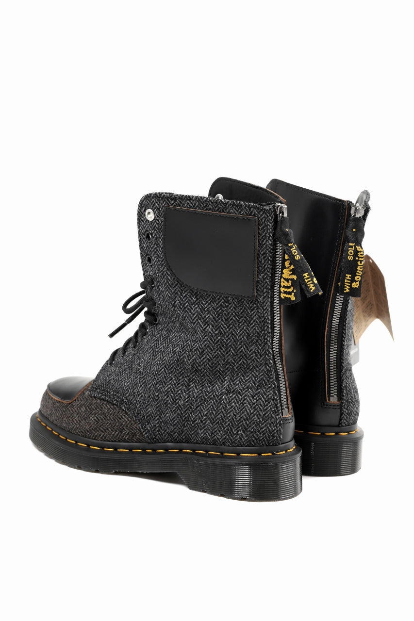 Y's x Dr. Martens 10-EYES BACK ZIP BOOTS / MOON FABRIC (BLACK)