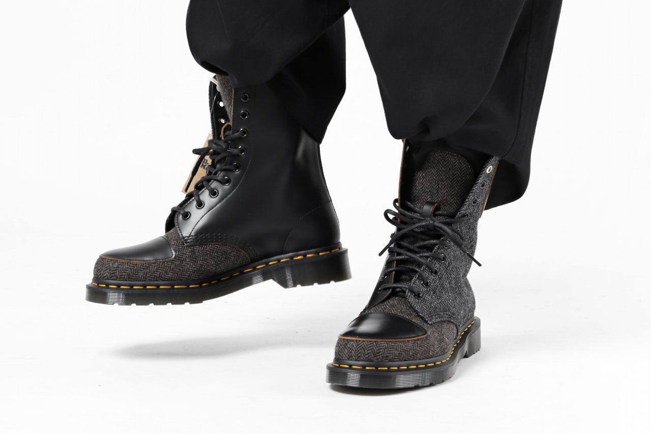 Y's x Dr. Martens 10-EYES BACK ZIP BOOTS / MOON FABRIC (BLACK)の