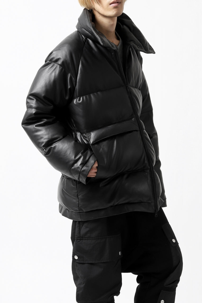 Y's.... SHEEP LEATHER DOWN JACKET (BLACK)