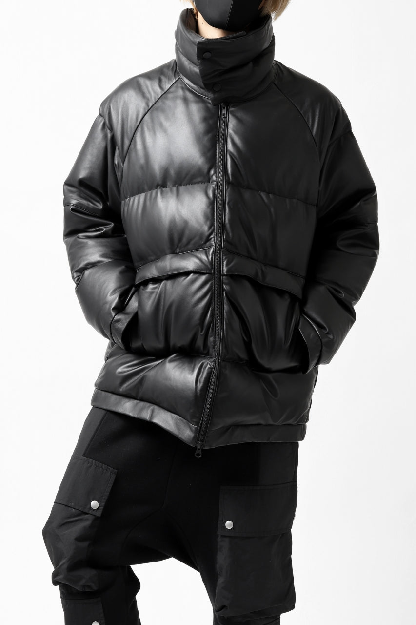 Y's.... SHEEP LEATHER DOWN JACKET (BLACK)