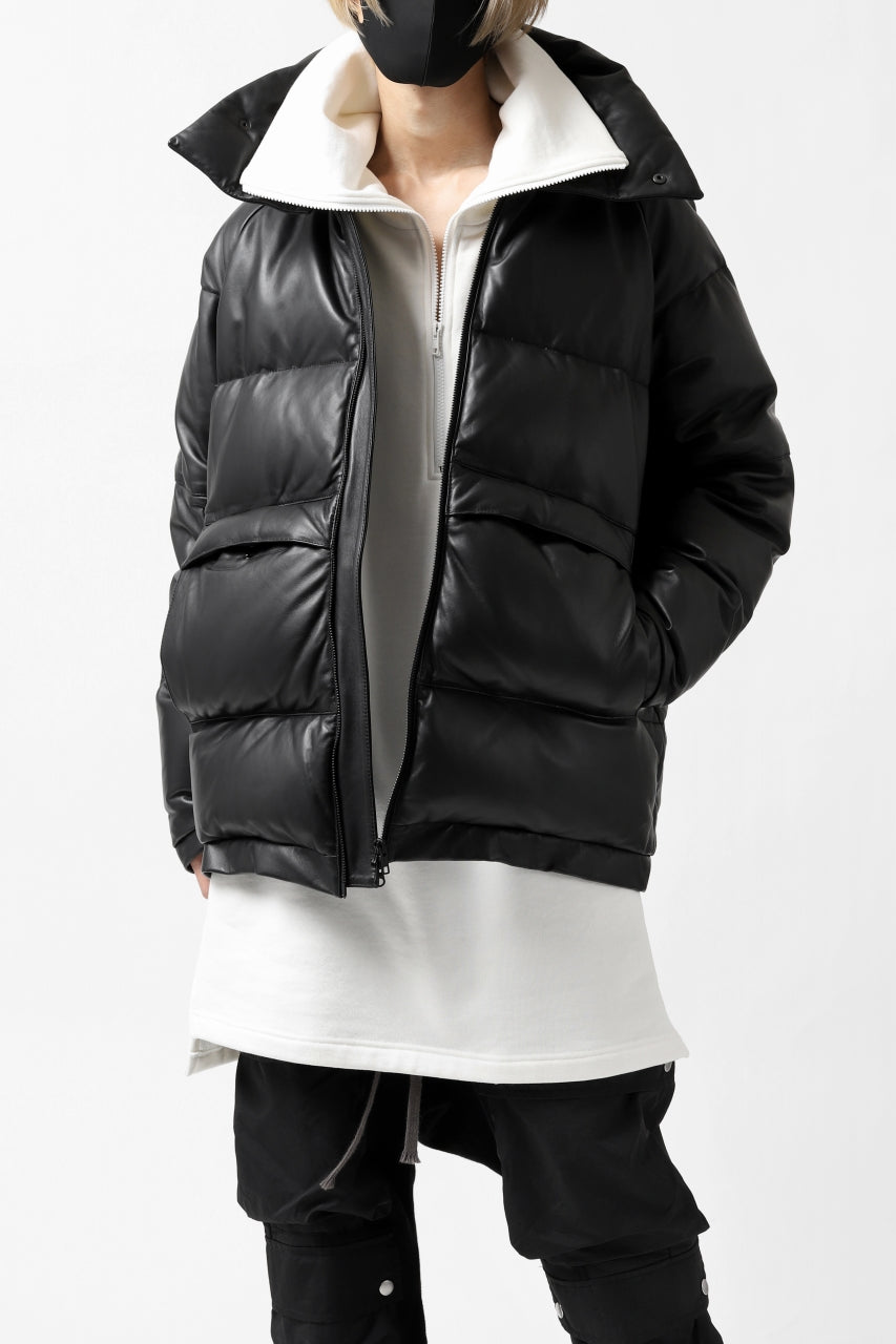 Y's.... SHEEP LEATHER DOWN JACKET (BLACK)