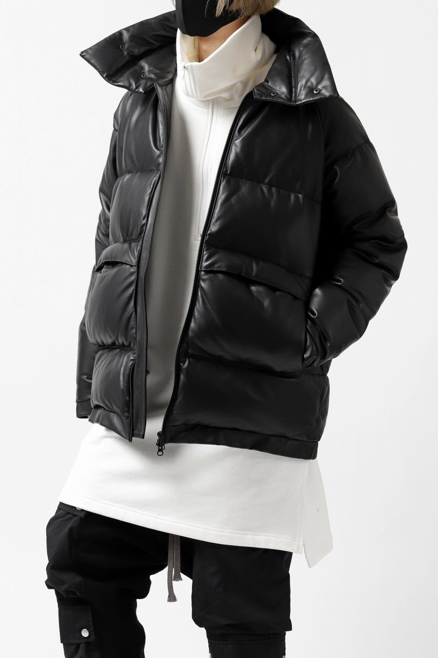 Y's.... SHEEP LEATHER DOWN JACKET (BLACK)