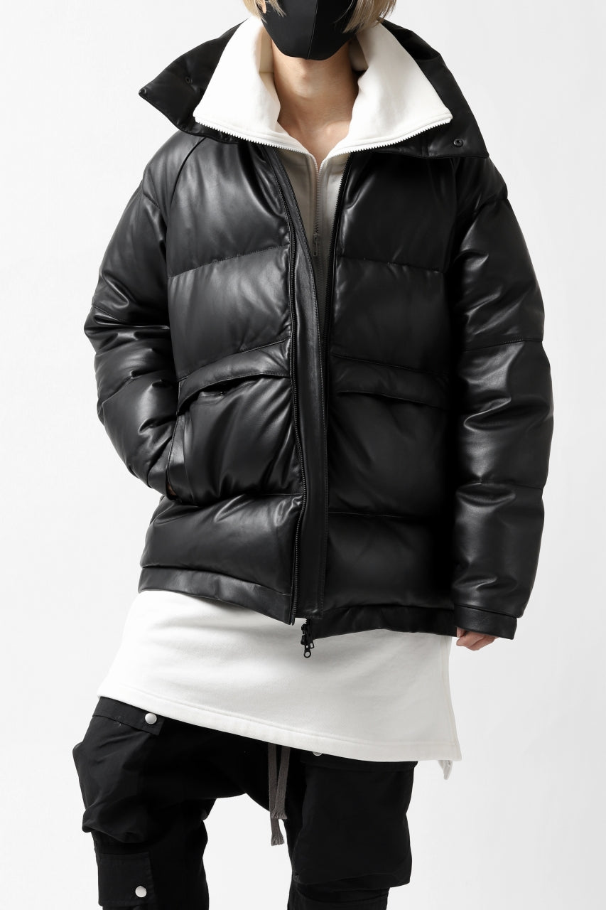 Y's.... SHEEP LEATHER DOWN JACKET (BLACK)