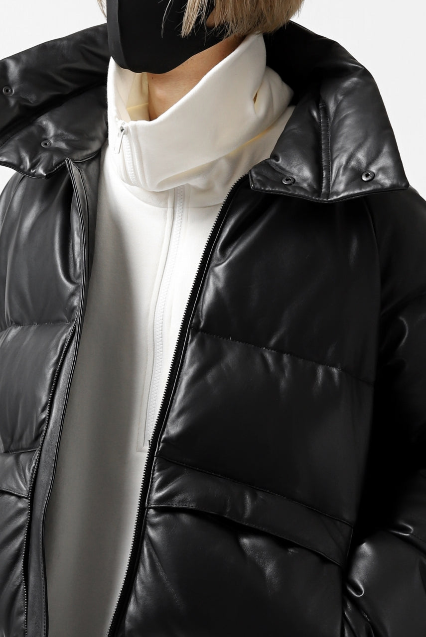 Y's.... SHEEP LEATHER DOWN JACKET (BLACK)