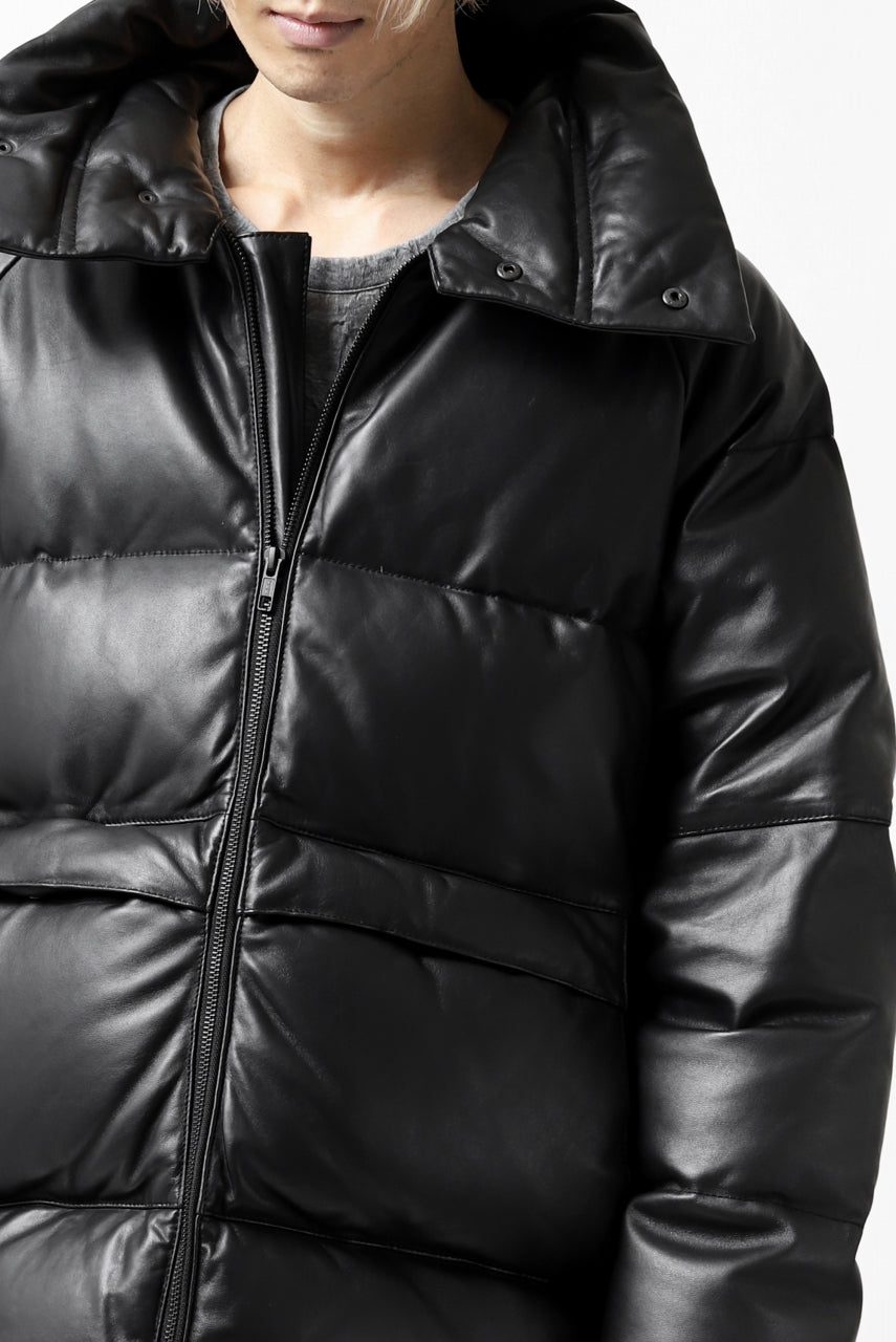 Y's.... SHEEP LEATHER DOWN JACKET (BLACK)