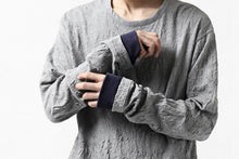 Load image into Gallery viewer, Y&#39;s BASIC LONG SLEEVE TEE / PLAIN STITCH WRINKLE (GREY)