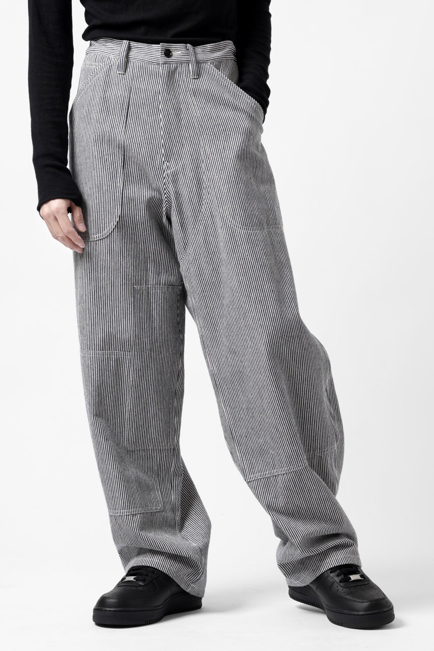 Load image into Gallery viewer, Y&#39;s PAINTER WORK PANTS / THIN HICKORY STRIPE DENIM (INDIGO)