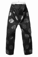 Y's.... 5POCKET JEANS / DOTS-PRINTED DENIM (BLACK)