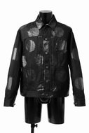 Y's.... JEAN JACKET / DOTS-PRINTED DENIM (BLACK)