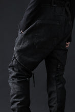 画像をギャラリービューアに読み込む, masnada ICONIC ZIP PANTS / STRETCH REPURPOSED COTTON (SMEARED BLACK)