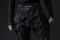 画像をギャラリービューアに読み込む, masnada ICONIC ZIP PANTS / STRETCH REPURPOSED COTTON (SMEARED BLACK)