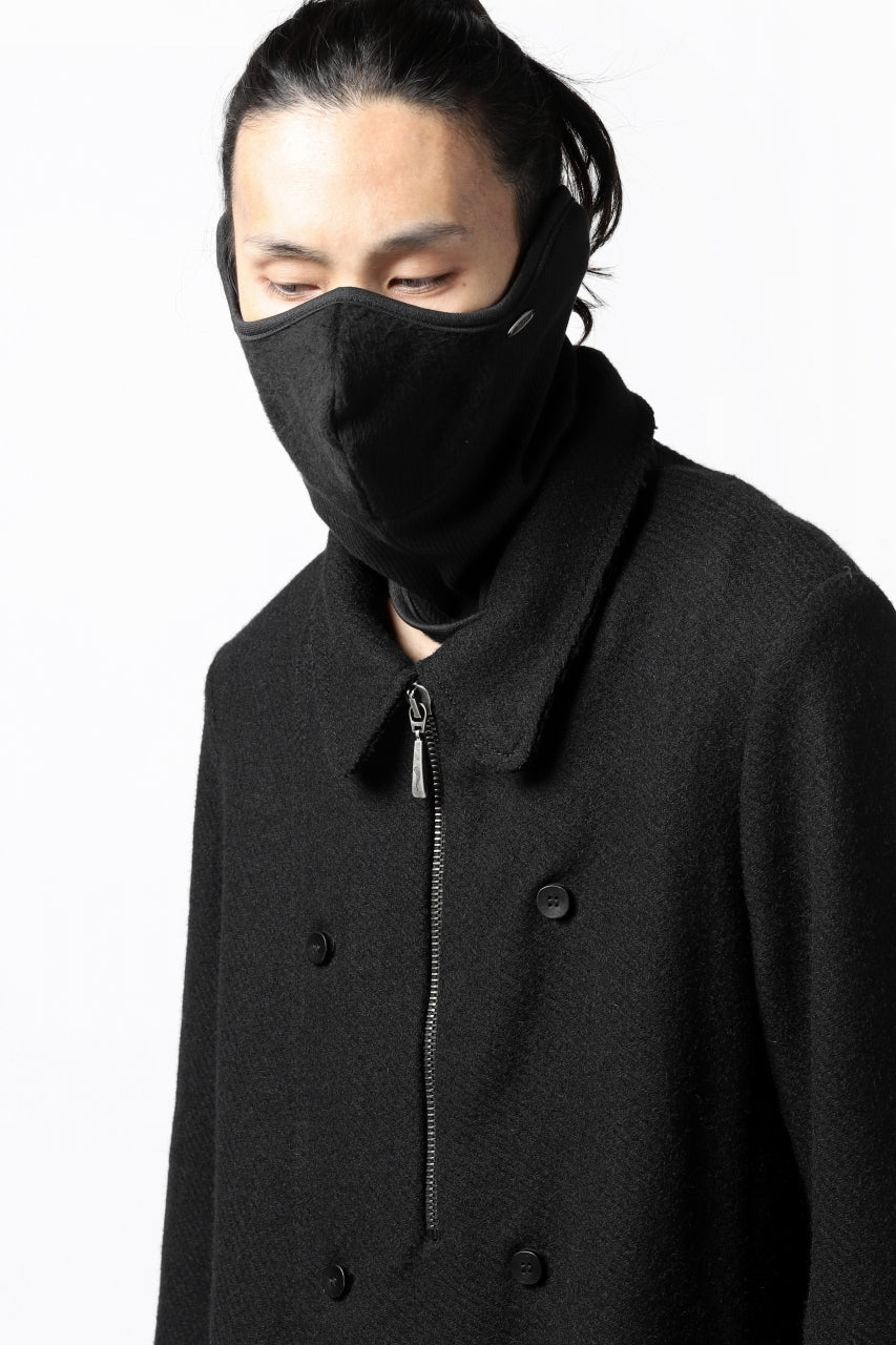 Zero Mouton Jersey×Stretch Japanesepaper 3D Mask Neckwarmer (BLACK)