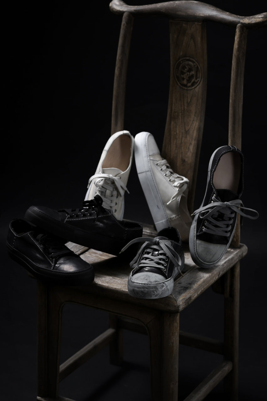 incarnation exclusive LOW CUT LACE UP SNEAKER / HORSE FULL GRAIN (PIECE DYED / 91N-RAB)