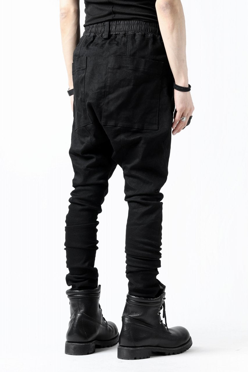 A.F ARTEFACT "thin-drop" DENIM SARROUEL SKINNY (BLACK)