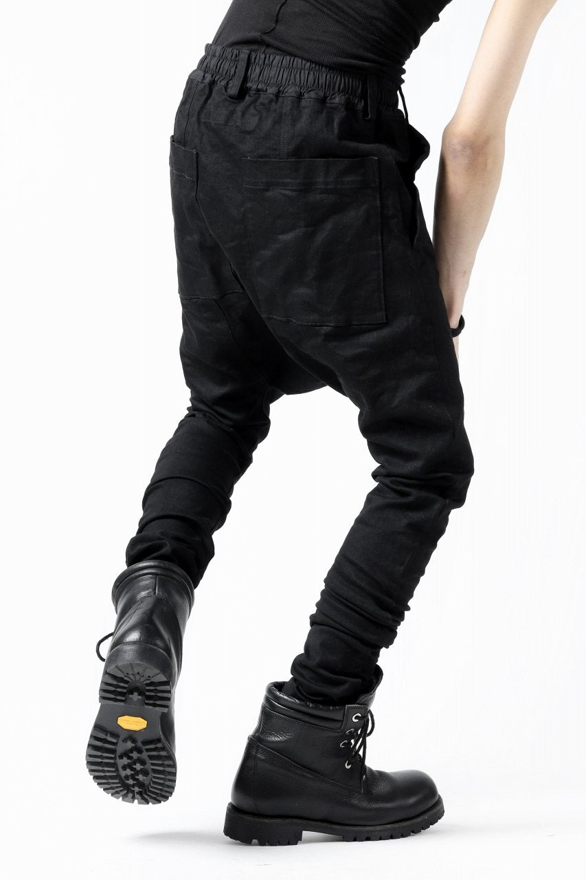 A.F ARTEFACT "thin-drop" DENIM SARROUEL SKINNY (BLACK)