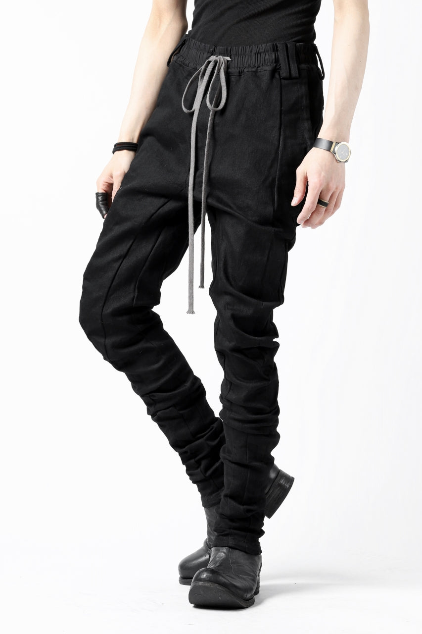 A.F ARTEFACT -thin-3D- WASHER DENIM ANATOMICAL PANTS (BLACK)