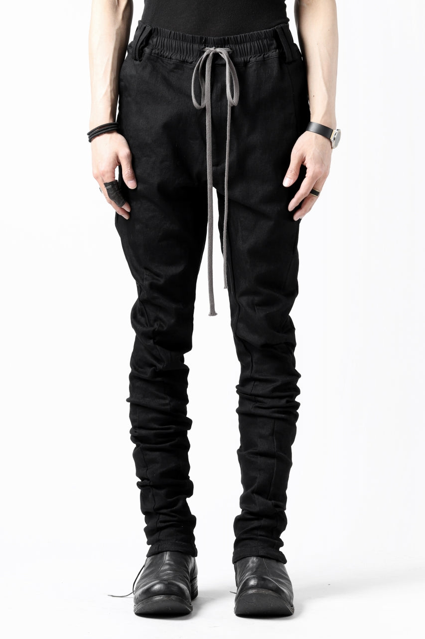 A.F ARTEFACT -thin-3D- WASHER DENIM ANATOMICAL PANTS (BLACK)