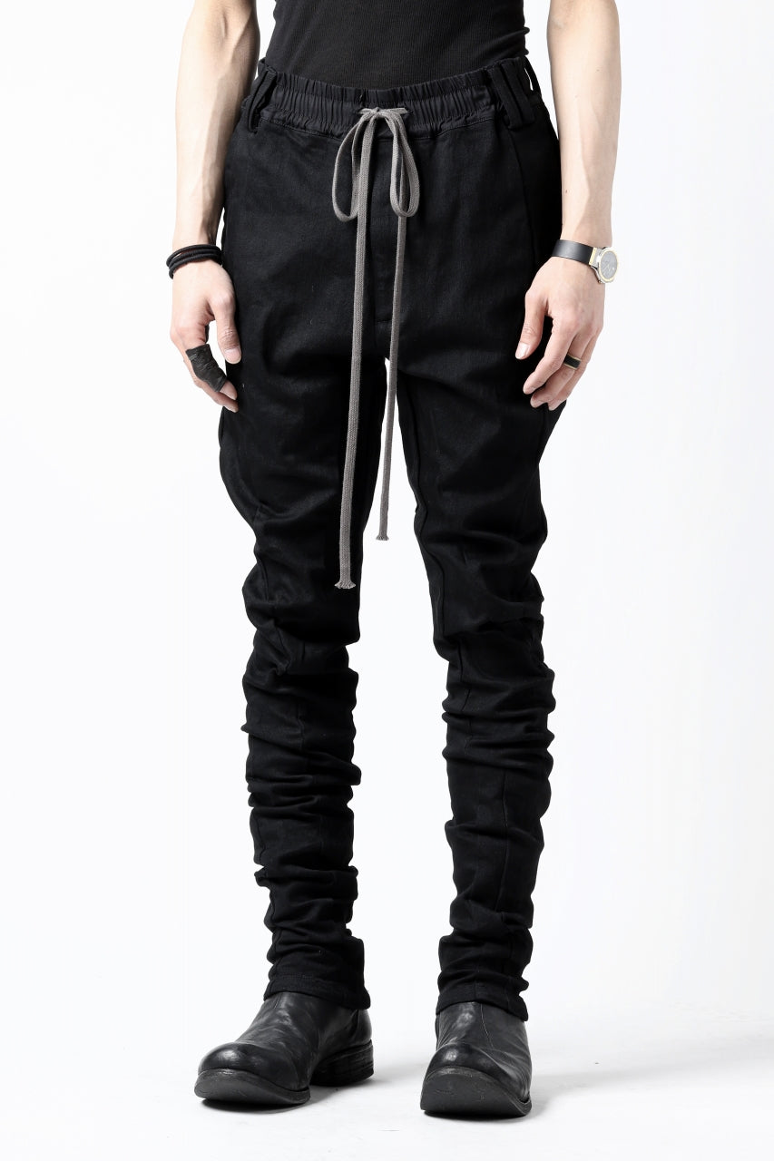 A.F ARTEFACT -thin-3D- WASHER DENIM ANATOMICAL PANTS (BLACK)