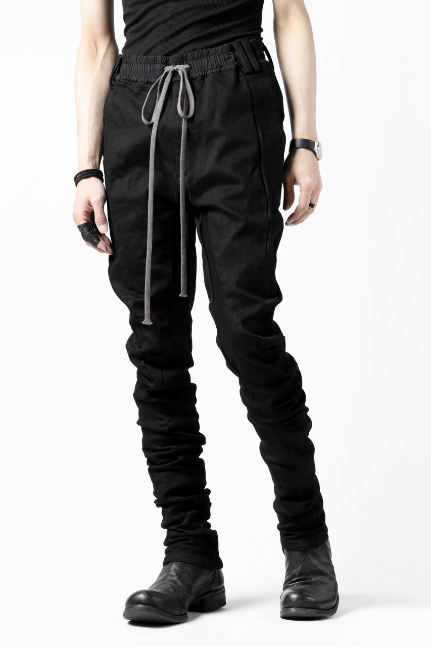 A.F ARTEFACT -thin-3D- WASHER DENIM ANATOMICAL PANTS (BLACK)