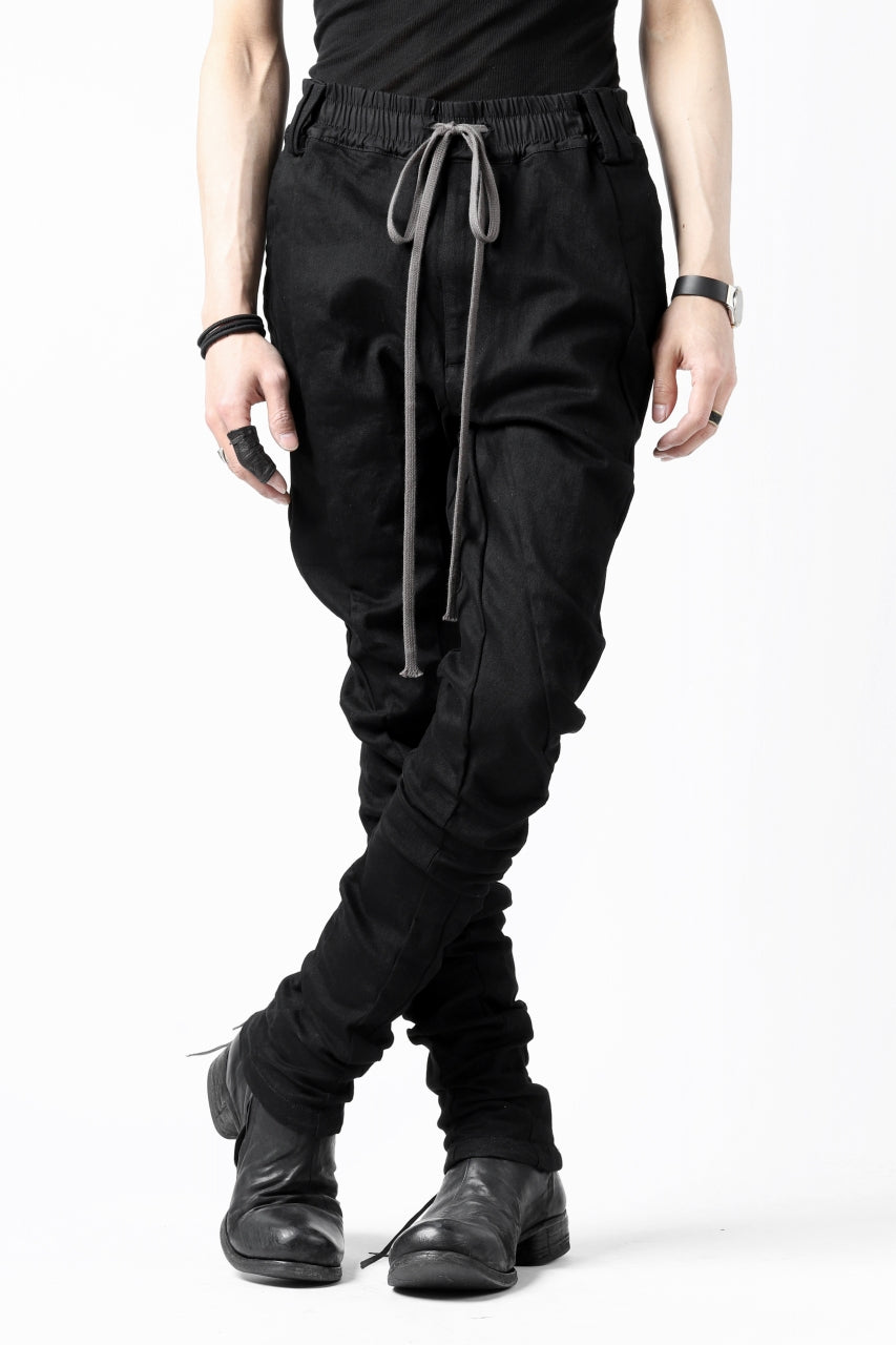 A.F ARTEFACT -thin-3D- WASHER DENIM ANATOMICAL PANTS (BLACK)