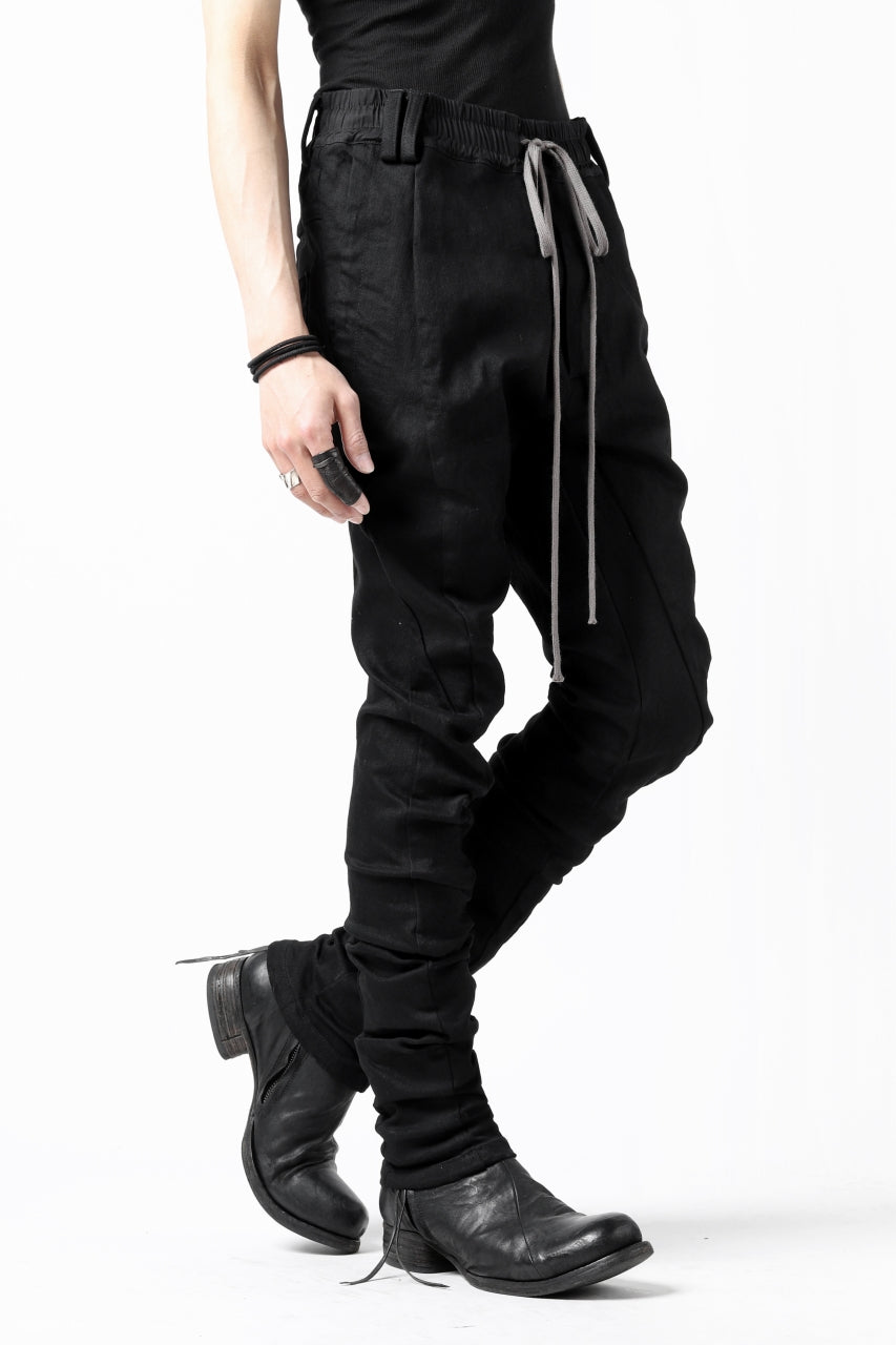 A.F ARTEFACT -thin-3D- WASHER DENIM ANATOMICAL PANTS (BLACK)