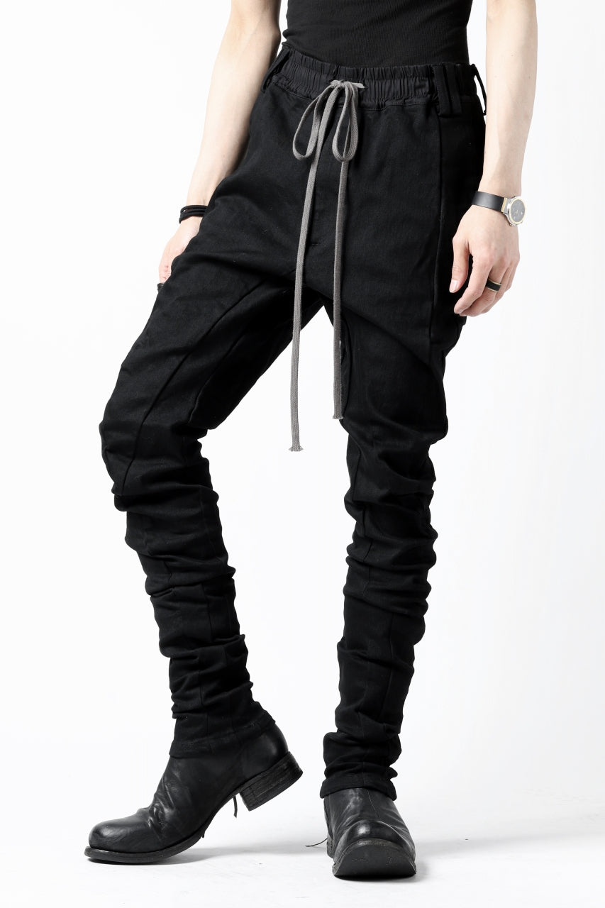 A.F ARTEFACT -thin-3D- WASHER DENIM ANATOMICAL PANTS (BLACK)