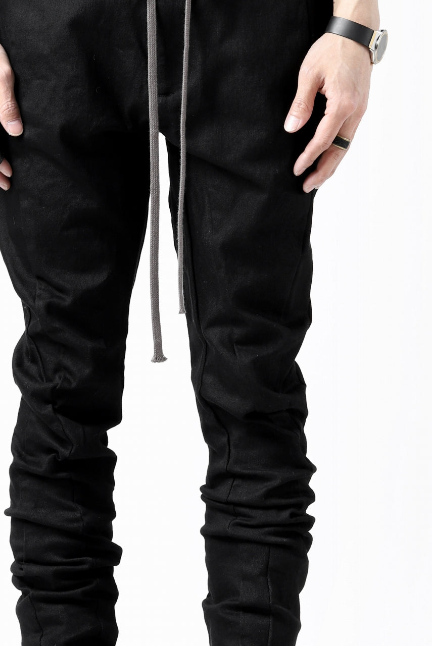 A.F ARTEFACT -thin-3D- WASHER DENIM ANATOMICAL PANTS (BLACK)