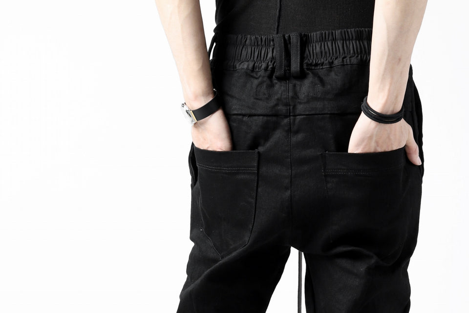 A.F ARTEFACT -thin-3D- WASHER DENIM ANATOMICAL PANTS (BLACK)