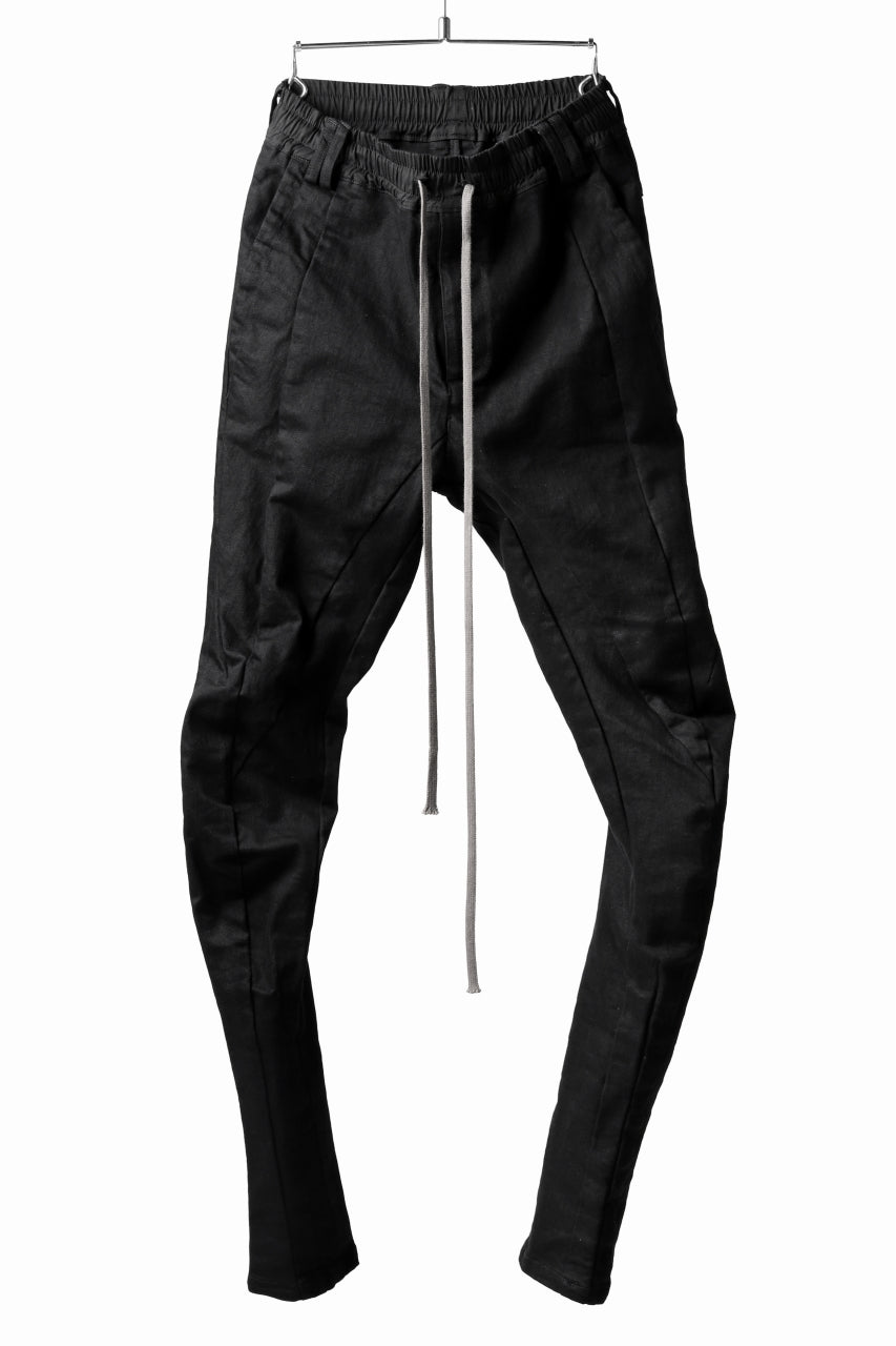 A.F ARTEFACT -thin-3D- WASHER DENIM ANATOMICAL PANTS (BLACK)