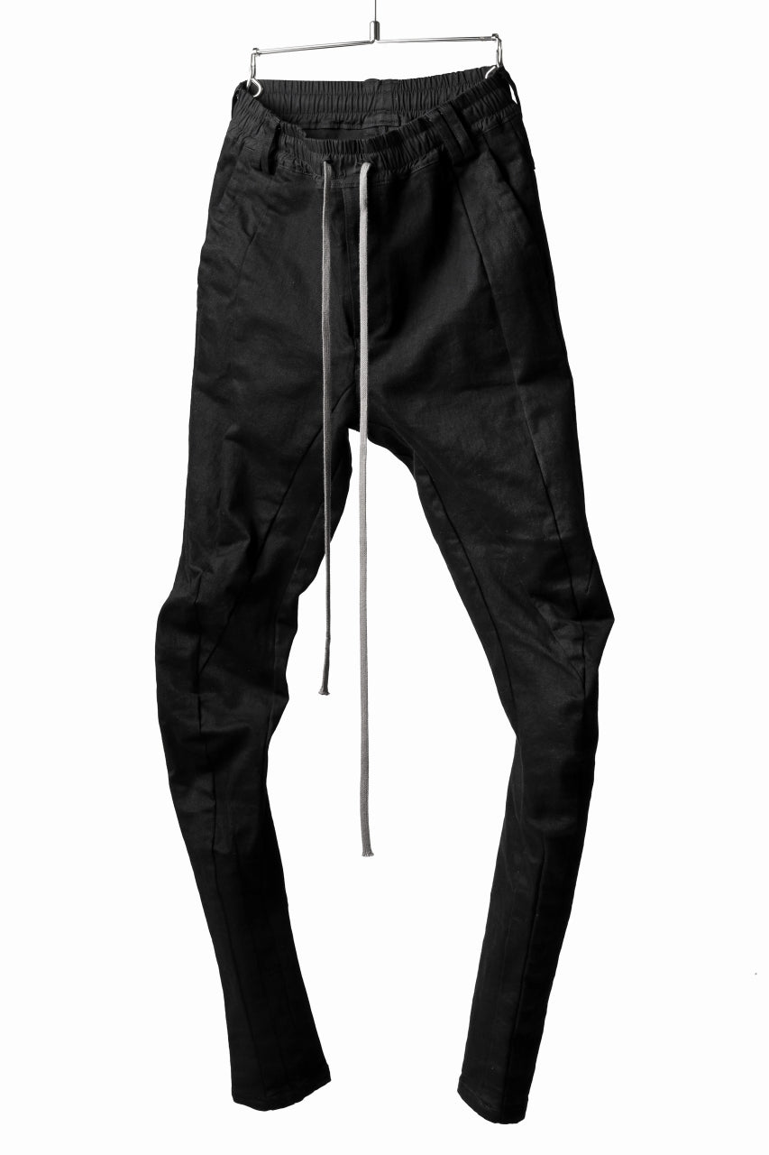 A.F ARTEFACT -thin-3D- WASHER DENIM ANATOMICAL PANTS (BLACK)