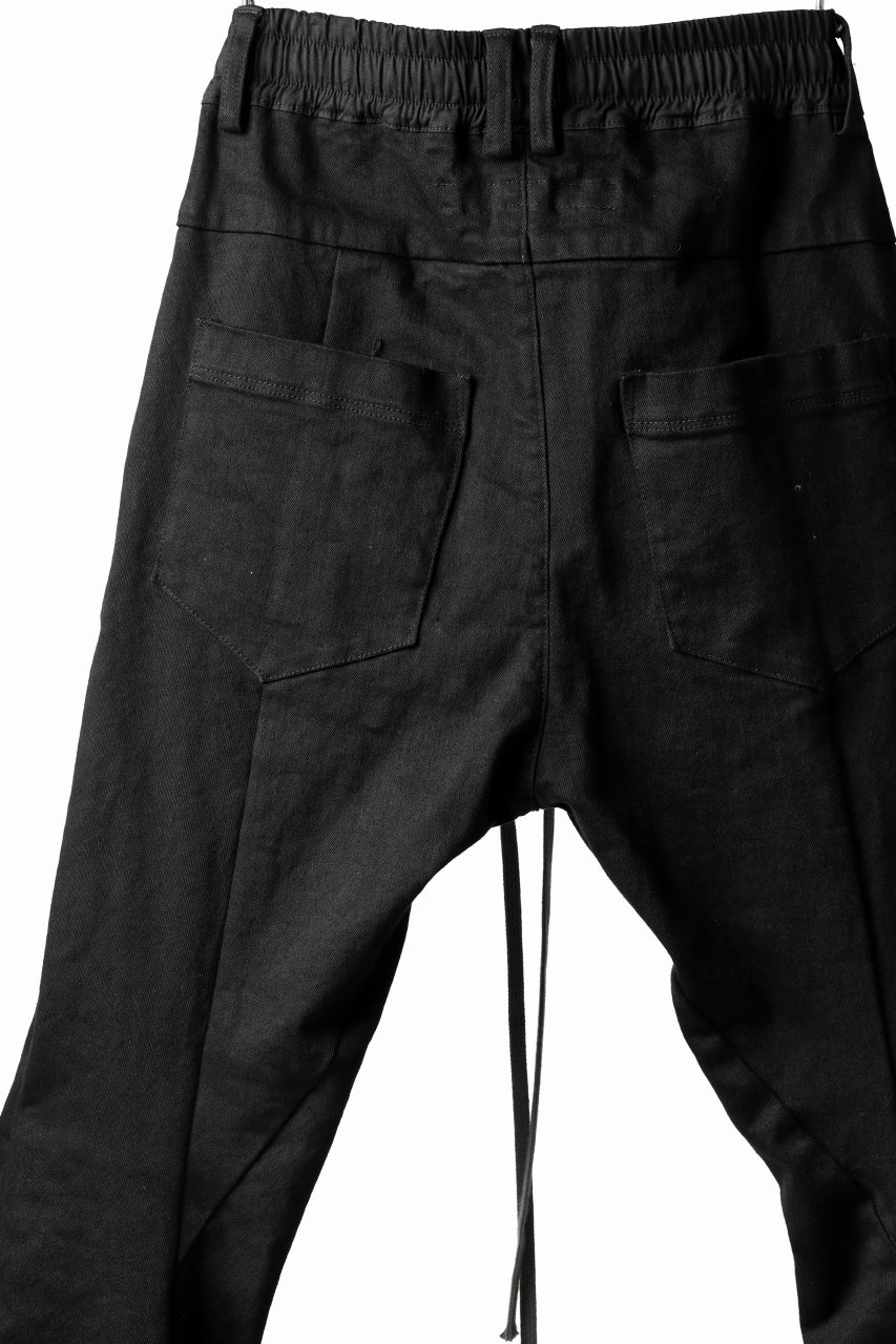 A.F ARTEFACT -thin-3D- WASHER DENIM ANATOMICAL PANTS (BLACK)