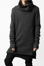 Load image into Gallery viewer, A.F ARTEFACT HIGH NECK TOPS / WAFFLE JERSEY (MIX BLACK)