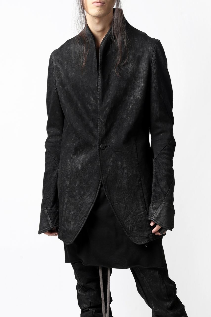 画像をギャラリービューアに読み込む, A.F ARTEFACT SHAWL COLLAR JACKET / SWITCH DENIM FABRIC (COATED BLACK)