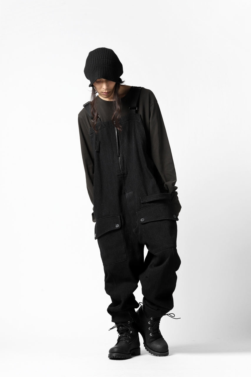 A.F ARTEFACT OVERALLS / COMBINATION DENIM (ALL BLACK)