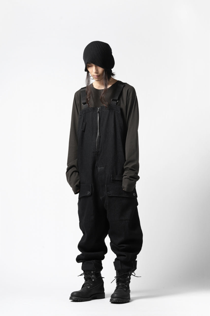 画像をギャラリービューアに読み込む, A.F ARTEFACT OVERALLS / COMBINATION DENIM (ALL BLACK)