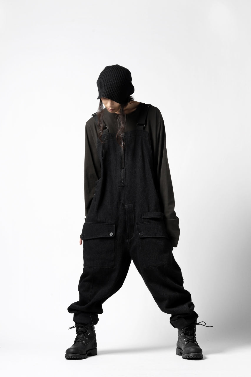 画像をギャラリービューアに読み込む, A.F ARTEFACT OVERALLS / COMBINATION DENIM (ALL BLACK)