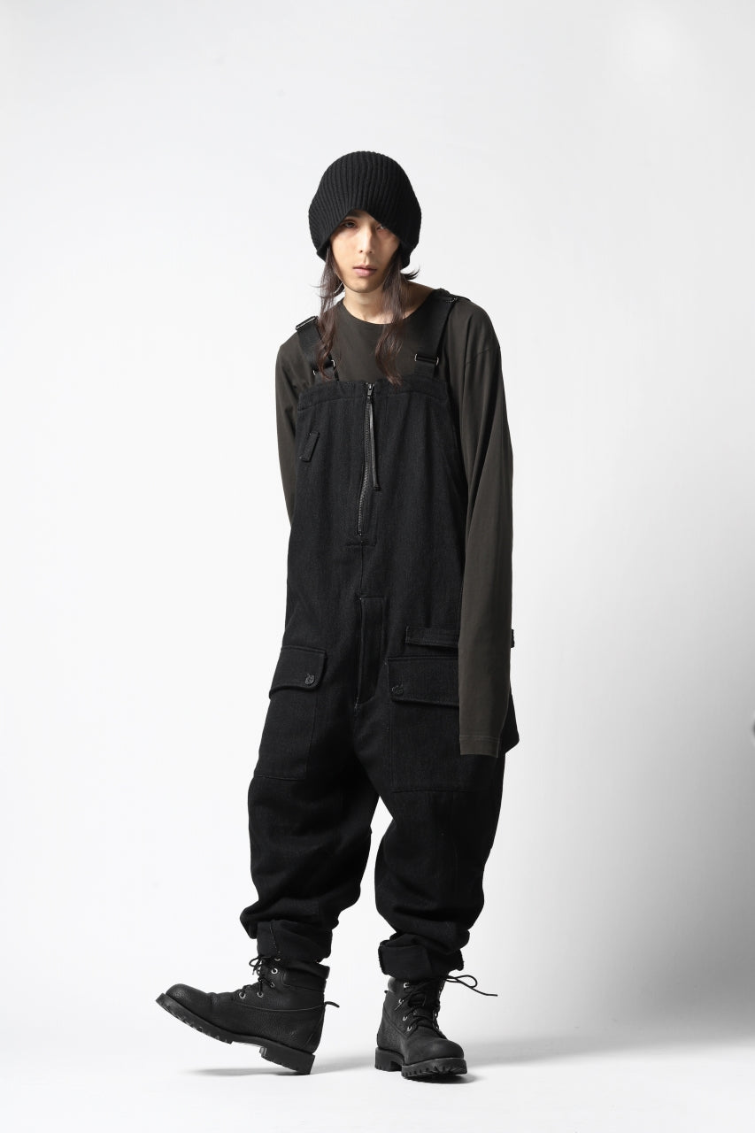 A.F ARTEFACT OVERALLS / COMBINATION DENIM (ALL BLACK)