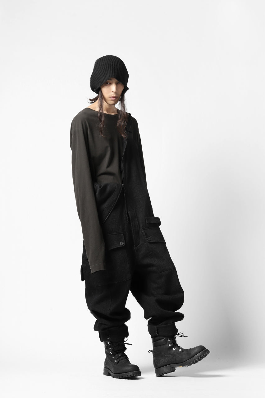 A.F ARTEFACT OVERALLS / COMBINATION DENIM (ALL BLACK)