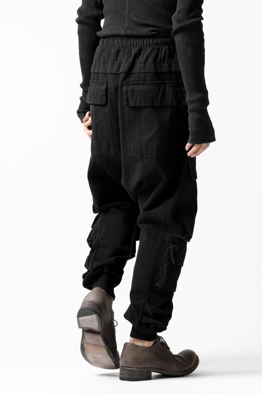 A.F ARTEFACT MILITARY SAROUEL PANTS / MULTI-COMBINATION (REACTIVE DYED BLACK)