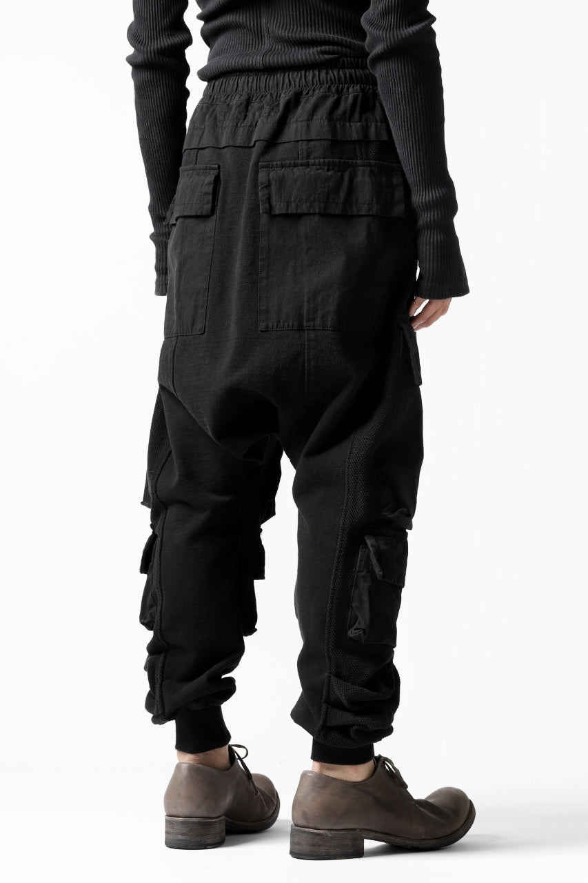 画像をギャラリービューアに読み込む, A.F ARTEFACT MILITARY SAROUEL PANTS / MULTI-COMBINATION (REACTIVE DYED BLACK)