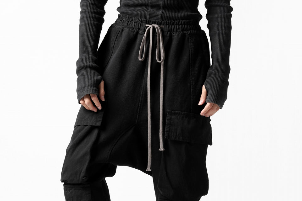 画像をギャラリービューアに読み込む, A.F ARTEFACT MILITARY SAROUEL PANTS / MULTI-COMBINATION (REACTIVE DYED BLACK)